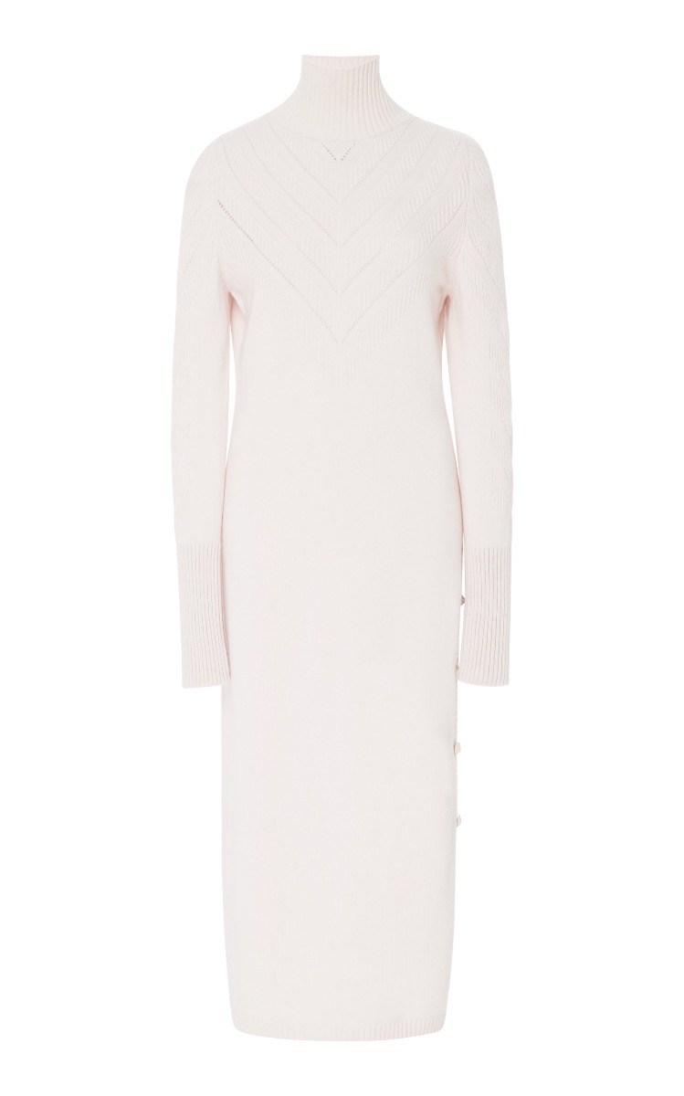 Barrie Harmony Turtleneck Cashmere Midi Dress at Moda Oprandi